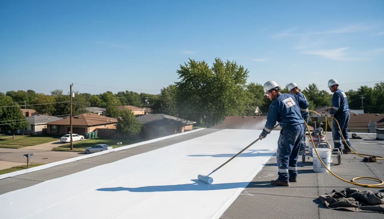 Commercial roof coating in Springfield, IL near me